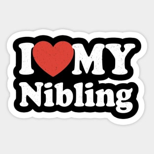 I Love My Nibling For Aunts And Uncles Sticker